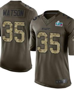 Nike Chiefs #35 Jaylen Watson Green Super Bowl LVII Patch Men's Stitched NFL Limited 2015 Salute To Service Jersey