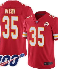 Nike Chiefs #35 Jaylen Watson Red Team Color Men's Stitched NFL 100th Season Vapor Limited Jersey