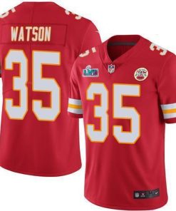 Nike Chiefs #35 Jaylen Watson Red Team Color Super Bowl LVII Patch Men's Stitched NFL Vapor Untouchable Limited Jersey