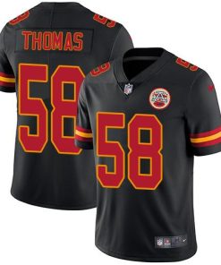 Nike Chiefs #58 Derrick Thomas Black Men's Stitched NFL Limited Rush Jersey