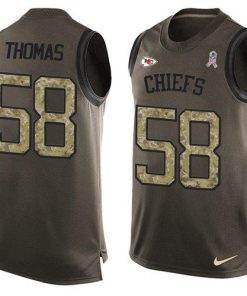 Nike Chiefs #58 Derrick Thomas Green Men's Stitched NFL Limited Salute To Service Tank Top Jersey