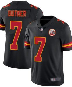 Nike Chiefs #7 Harrison Butker Black Men's Stitched NFL Limited Rush Jersey