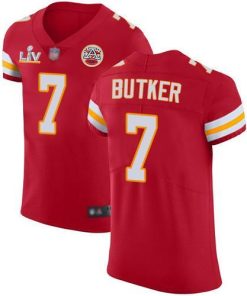 Nike Chiefs #7 Harrison Butker Red Team Color Men's Super Bowl LV Bound Stitched NFL Vapor Untouchable Elite Jersey