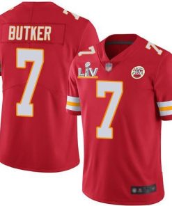 Nike Chiefs #7 Harrison Butker Red Team Color Men's Super Bowl LV Bound Stitched NFL Vapor Untouchable Limited Jersey