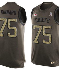 Nike Chiefs #75 Darian Kinnard Green Men's Stitched NFL Limited Salute To Service Tank Top Jersey