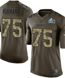 Nike Chiefs #75 Darian Kinnard Green Super Bowl LVII Patch Men's Stitched NFL Limited 2015 Salute To Service Jersey