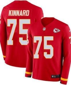 Nike Chiefs #75 Darian Kinnard Red Team Color Men's Stitched NFL Limited Therma Long Sleeve Jersey