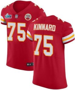 Nike Chiefs #75 Darian Kinnard Red Team Color Super Bowl LVII Patch Men's Stitched NFL Vapor Untouchable Elite Jersey
