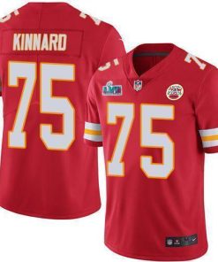 Nike Chiefs #75 Darian Kinnard Red Team Color Super Bowl LVII Patch Men's Stitched NFL Vapor Untouchable Limited Jersey