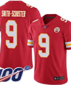 Nike Chiefs #9 JuJu Smith-Schuster Red Team Color Men's Stitched NFL 100th Season Vapor Limited Jersey