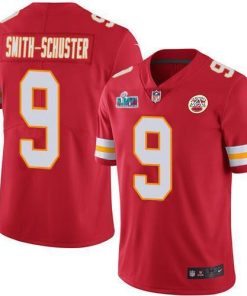 Nike Chiefs #9 JuJu Smith-Schuster Red Team Color Super Bowl LVII Patch Men's Stitched NFL Vapor Untouchable Limited Jersey