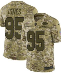 Nike Chiefs #95 Chris Jones Camo Men's Stitched NFL Limited 2018 Salute To Service Jersey