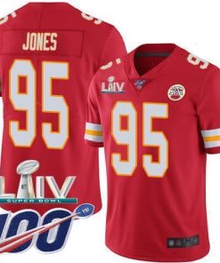 Nike Chiefs #95 Chris Jones Red Super Bowl LIV 2020 Team Color Men's Stitched NFL 100th Season Vapor Untouchable Limited Jersey