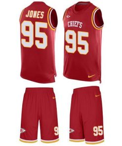 Nike Chiefs #95 Chris Jones Red Team Color Men's Stitched NFL Limited Tank Top Suit Jersey