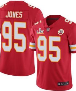 Nike Chiefs #95 Chris Jones Red Team Color Men's Super Bowl LV Bound Stitched NFL Vapor Untouchable Limited Jersey