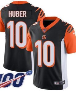 Nike Cincinnati Bengals #10 Kevin Huber Black Team Color Men's Stitched NFL 100th Season Vapor Limited Jersey Men's