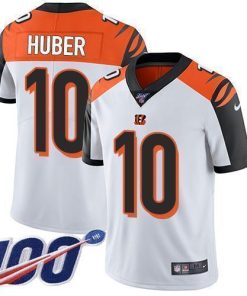 Nike Cincinnati Bengals #10 Kevin Huber White Men's Stitched NFL 100th Season Vapor Limited Jersey Men's