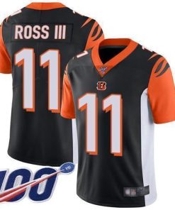 Nike Cincinnati Bengals #11 John Ross III Black Team Color Men's Stitched NFL 100th Season Vapor Limited Jersey Men's
