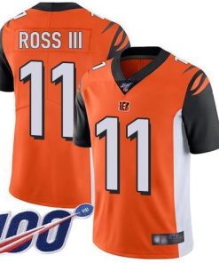 Nike Cincinnati Bengals #11 John Ross III Orange Alternate Men's Stitched NFL 100th Season Vapor Limited Jersey Men's