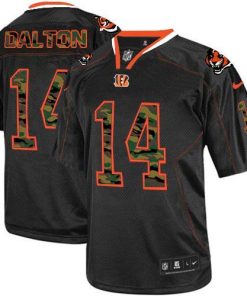 Nike Cincinnati Bengals #14 Andy Dalton Black Men's Stitched NFL Elite Camo Fashion Jersey Men's