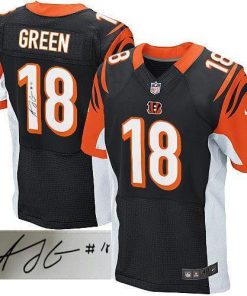 Nike Cincinnati Bengals #18 A.J. Green Black Team Color Men's Stitched NFL Elite Autographed Jersey Men's