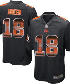 Nike Cincinnati Bengals #18 A.J. Green Black Team Color Men's Stitched NFL Limited Strobe Jersey Men's