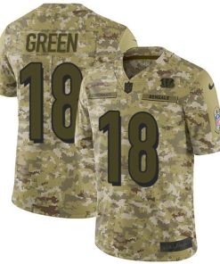 Nike Cincinnati Bengals #18 A.J. Green Camo Men's Stitched NFL Limited 2018 Salute To Service Jersey Men's