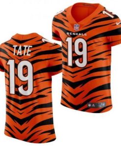 Nike Cincinnati Bengals #19 Auden Tate Men's 2021-22 Orange City Edition Elite NFL Jersey Men's