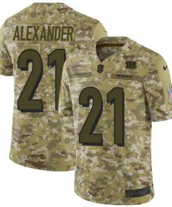 Nike Cincinnati Bengals #21 Mackensie Alexander Camo Men's Stitched NFL Limited 2018 Salute To Service Jersey Men's