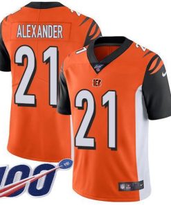 Nike Cincinnati Bengals #21 Mackensie Alexander Orange Alternate Men's Stitched NFL 100th Season Vapor Untouchable Limited Jersey Men's