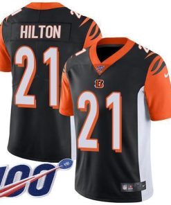Nike Cincinnati Bengals #21 Mike Hilton Black Team Color Men's Stitched NFL 100th Season Vapor Untouchable Limited Jersey Men's