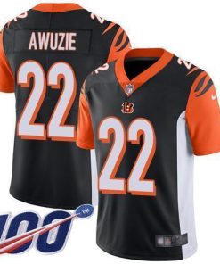 Nike Cincinnati Bengals #22 Chidobe Awuzie Black Team Color Men's Stitched NFL 100th Season Vapor Untouchable Limited Jersey Men's