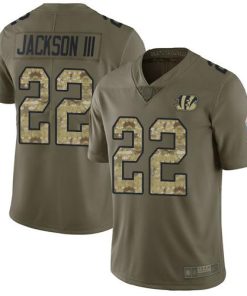 Nike Cincinnati Bengals #22 William Jackson III Olive/Camo Men's Stitched NFL Limited 2017 Salute To Service Jersey Men's