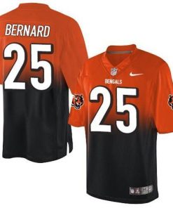 Nike Cincinnati Bengals #25 Giovani Bernard Orange/Black Men's Stitched NFL Elite Fadeaway Fashion Jersey Men's