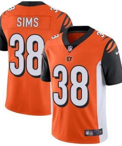 Nike Cincinnati Bengals #38 LeShaun Sims Orange Alternate Men's Stitched NFL Vapor Untouchable Limited Jersey Men's