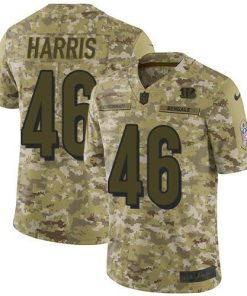 Nike Cincinnati Bengals #46 Clark Harris Camo Men's Stitched NFL Limited 2018 Salute To Service Jersey Men's