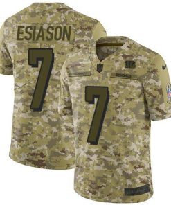 Nike Cincinnati Bengals #7 Boomer Esiason Camo Men's Stitched NFL Limited 2018 Salute To Service Jersey Men's