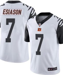 Nike Cincinnati Bengals #7 Boomer Esiason White Men's Stitched NFL Limited Rush Jersey Men's