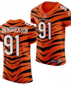 Nike Cincinnati Bengals #91 Trey Hendrickson Men's 2021-22 Orange City Edition Elite NFL Jersey Men's