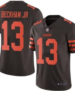 Nike Cleveland Browns #13 Odell Beckham Jr Brown Men's Stitched NFL Limited Rush Jersey Men's