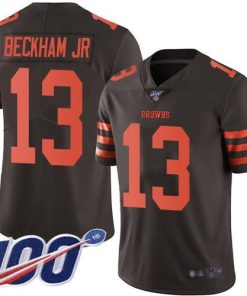 Nike Cleveland Browns #13 Odell Beckham Jr Brown Men's Stitched NFL Limited Rush 100th Season Jersey Men's