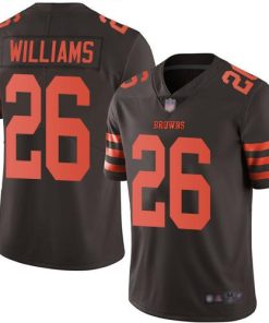 Nike Cleveland Browns #26 Greedy Williams Brown Men's Stitched NFL Limited Rush Jersey Men's