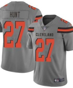 Nike Cleveland Browns #27 Kareem Hunt Gray Men's Stitched NFL Limited Inverted Legend Jersey Men's