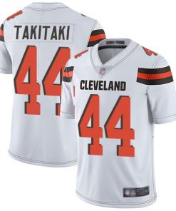 Nike Cleveland Browns #44 Sione Takitaki White Men's Stitched NFL Vapor Untouchable Limited Jersey Men's