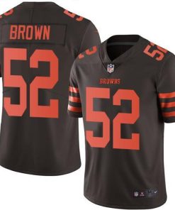 Nike Cleveland Browns #52 Preston Brown Brown Men's Stitched NFL Limited Rush Jersey Men's