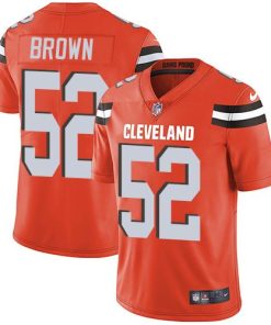 Nike Cleveland Browns #52 Preston Brown Orange Alternate Men's Stitched NFL Vapor Untouchable Limited Jersey Men's