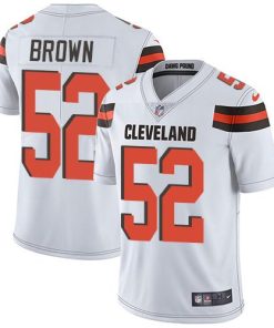 Nike Cleveland Browns #52 Preston Brown White Men's Stitched NFL Vapor Untouchable Limited Jersey Men's