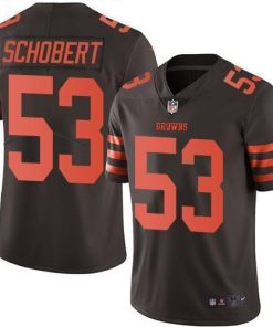 Nike Cleveland Browns #53 Joe Schobert Brown Men's Stitched NFL Limited Rush Jersey Men's
