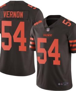 Nike Cleveland Browns #54 Olivier Vernon Brown Men's Stitched NFL Limited Rush Jersey Men's