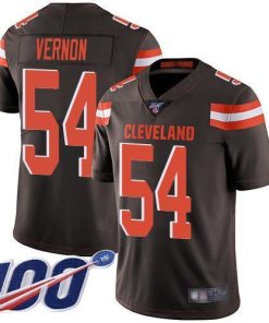 Nike Cleveland Browns #54 Olivier Vernon Brown Team Color Men's Stitched NFL 100th Season Vapor Limited Jersey Men's